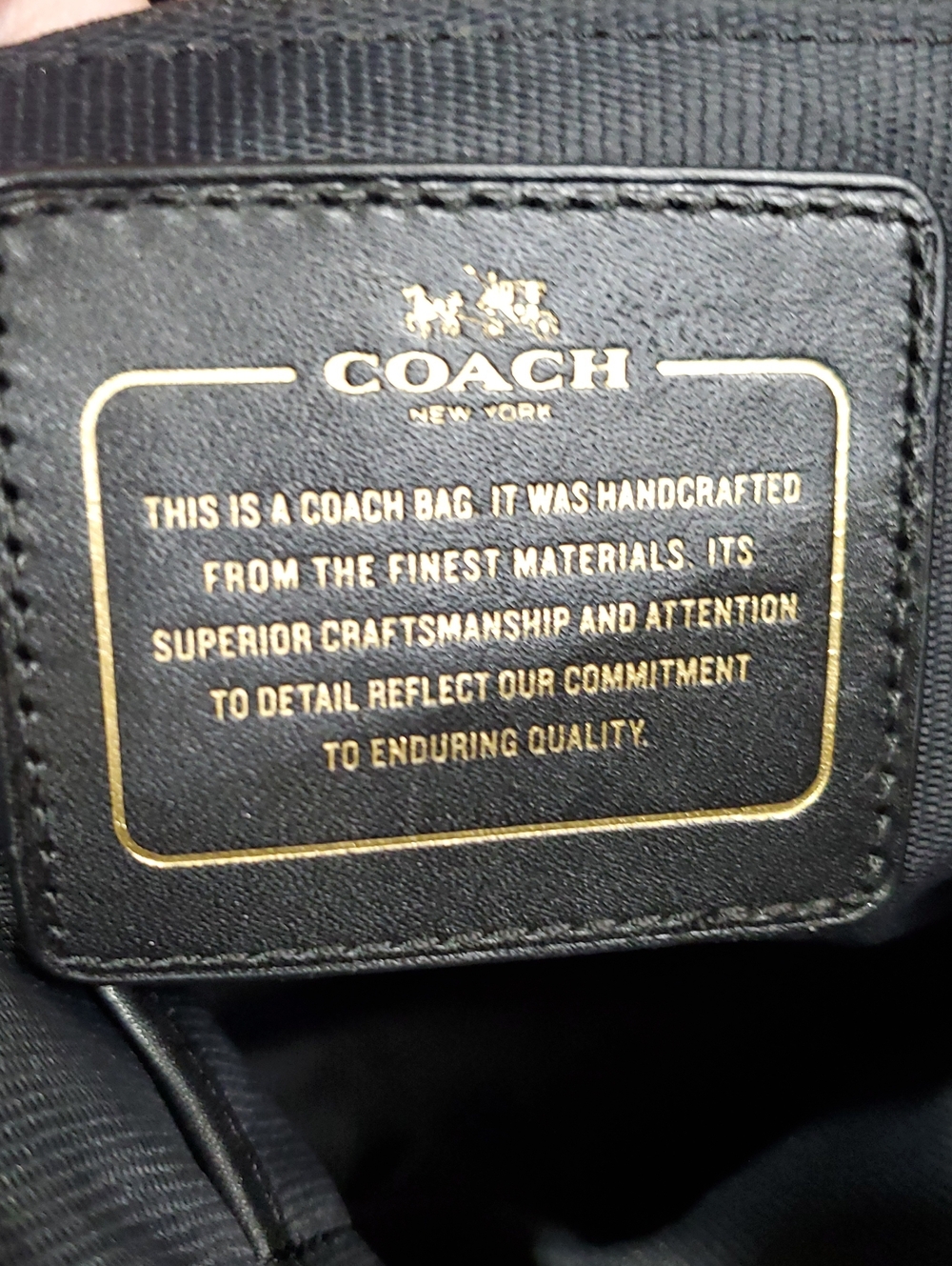 COACH Gramercy Black Leather Satchel Bag - Picture 14 of 17
